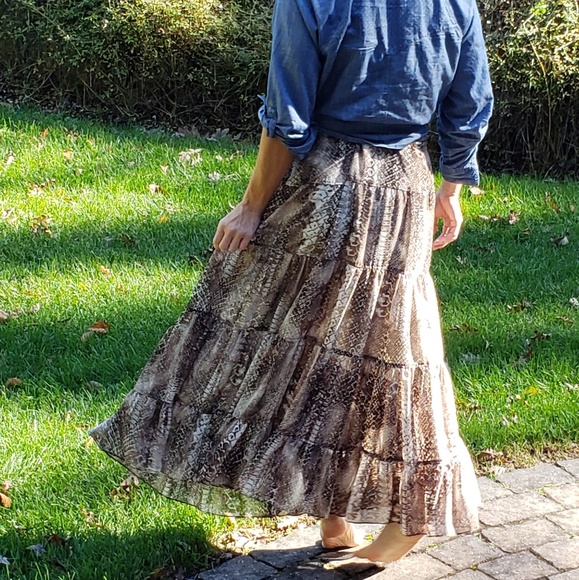 Chaus Dresses & Skirts - Snakeskin python maxi skirt 14